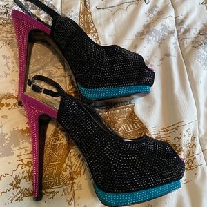 Steve Madden platform multi colored stiletto heels